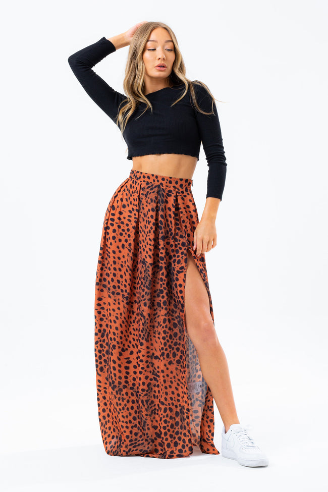 HYPE BRONZE DALMATIAN WOMEN'S MIDI SKIRT