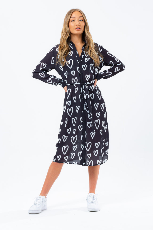 HYPE HEARTS WOMEN'S SHIRT DRESS