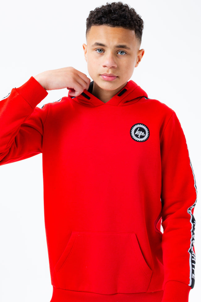 HYPE RED TAPED KIDS PULLOVER HOODIE