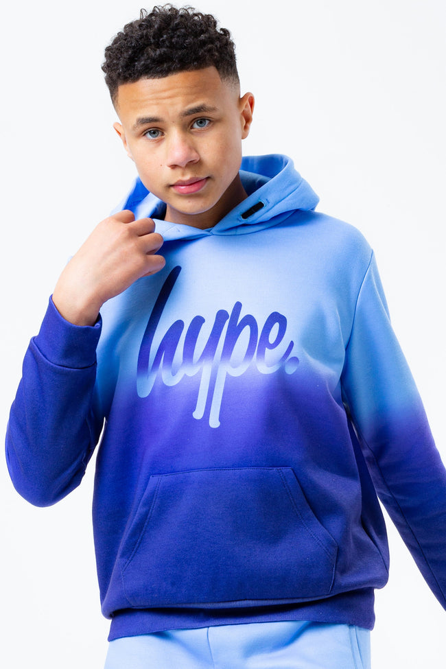 HYPE BLUE FADE KIDS PULLOVER HOODIE