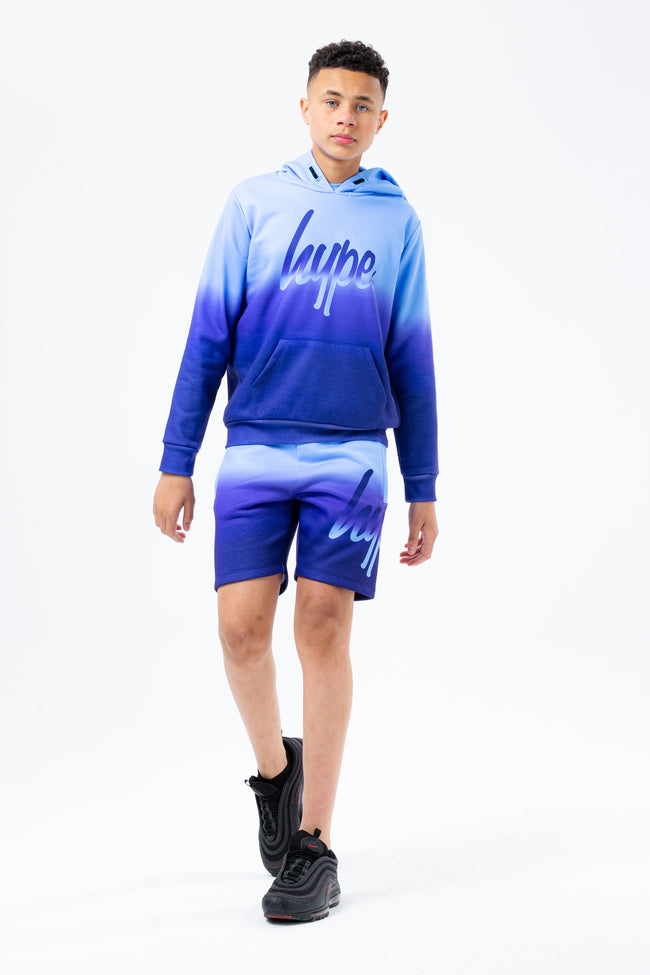 HYPE BLUE FADE KIDS PULLOVER HOODIE