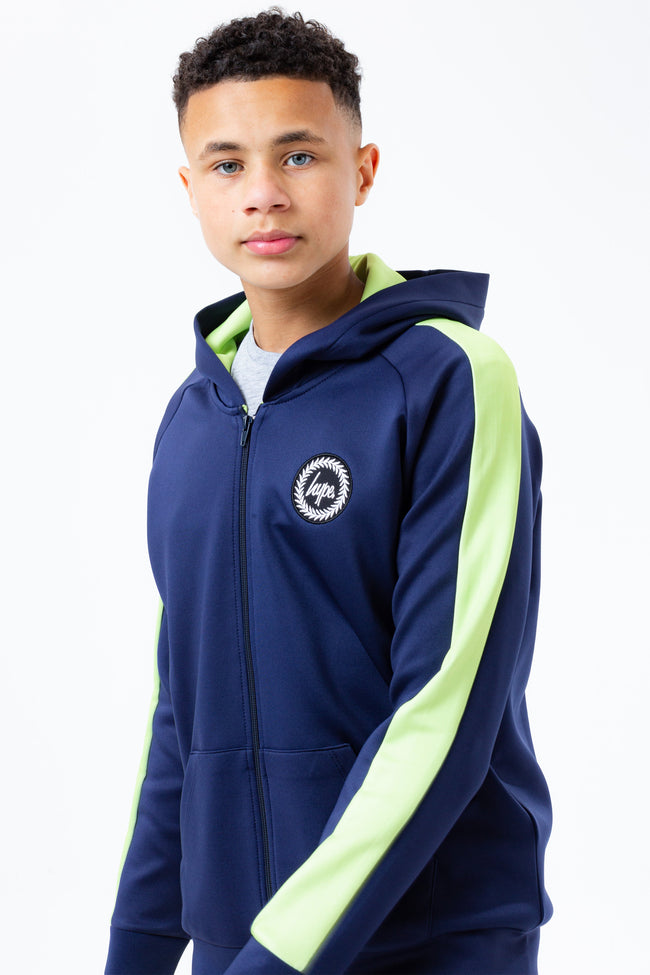 HYPE NEON SIDE STRIPE BOYS ZIP HOODIE