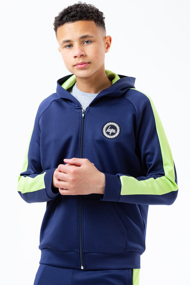 HYPE NEON SIDE STRIPE BOYS ZIP HOODIE