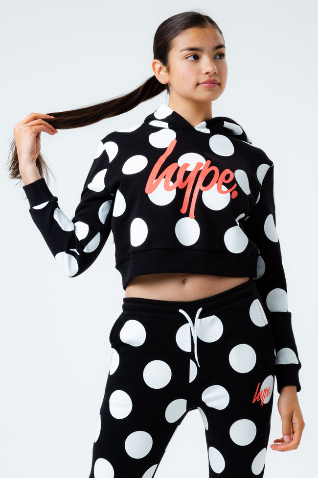 HYPE POLKA GIRLS CROP PULLOVER HOODIE