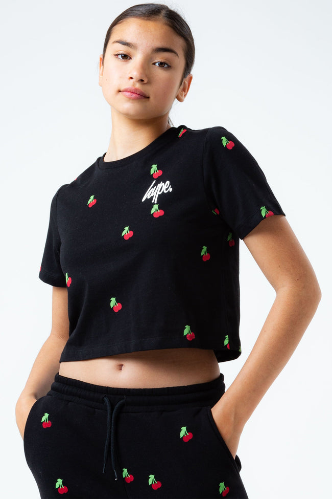 HYPE CHERRY GIRLS CROP T-SHIRT