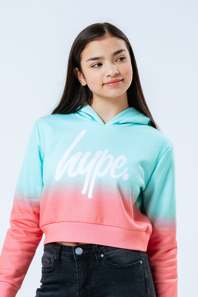 HYPE BUBBLEGUM FIZZ GIRLS CROP PULLOVER HOODIE