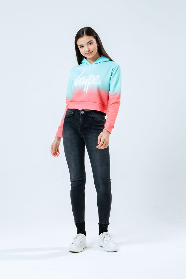 HYPE BUBBLEGUM FIZZ GIRLS CROP PULLOVER HOODIE