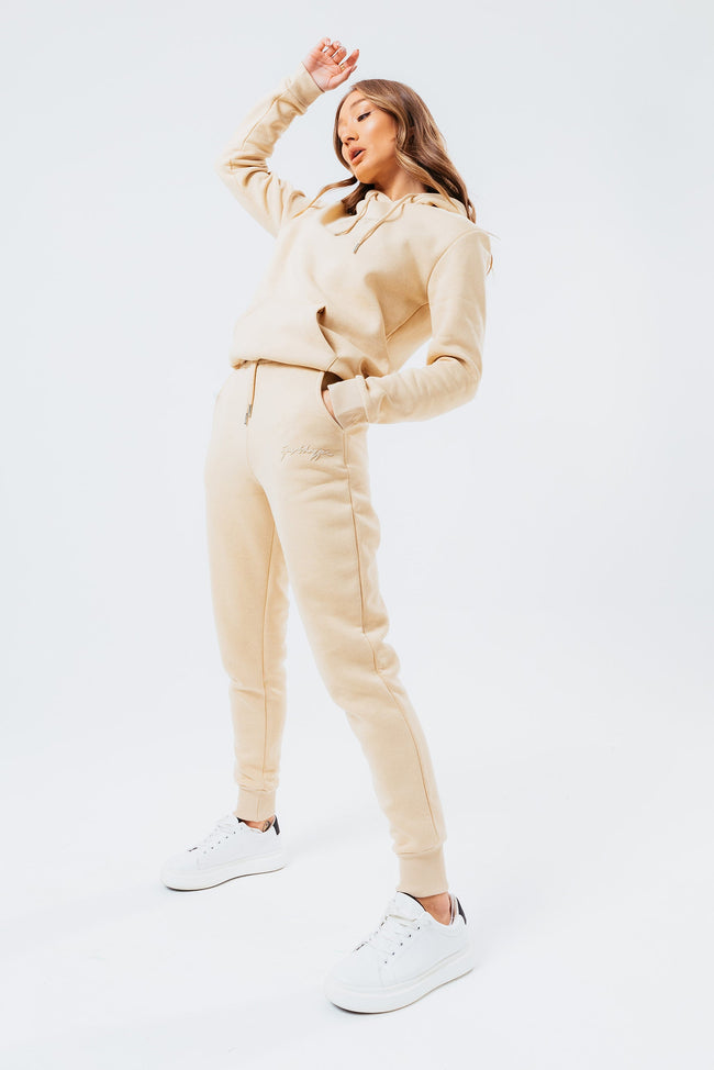 HYPE BEIGE SCRIBBLE WOMEN'S TRACKSUIT