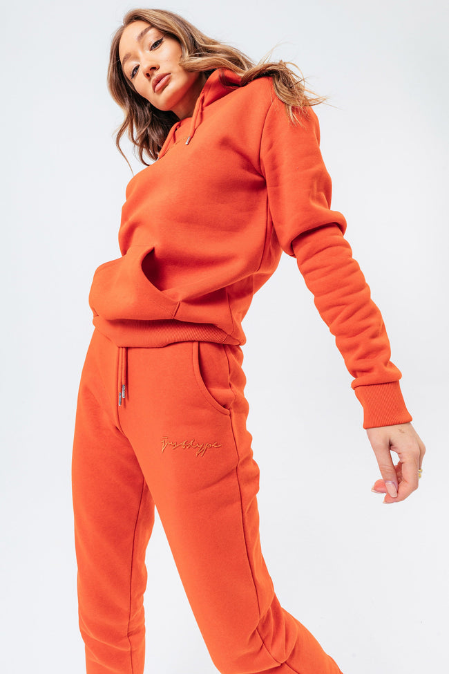 DARK ORANGE TONAL SIGN WOMEN'S TRACKSUIT