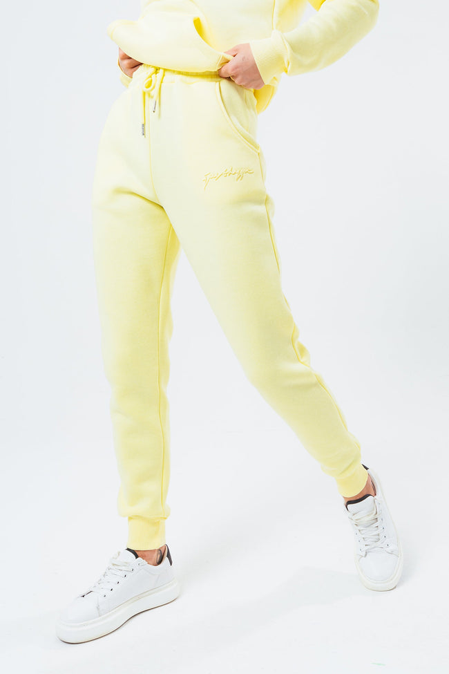 LIGHT YELLOW TONAL SCRIBBLE WOMEN'S TRACKSUIT