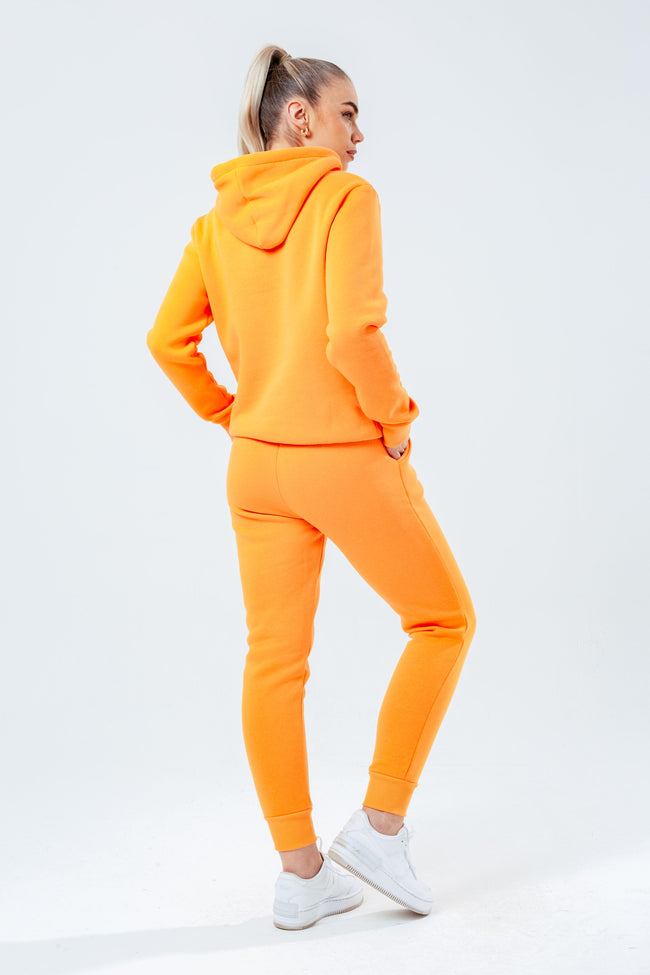 HYPE LIGHT ORANGE WHITE SCRIBBLE WOMEN'S TRACKSUIT