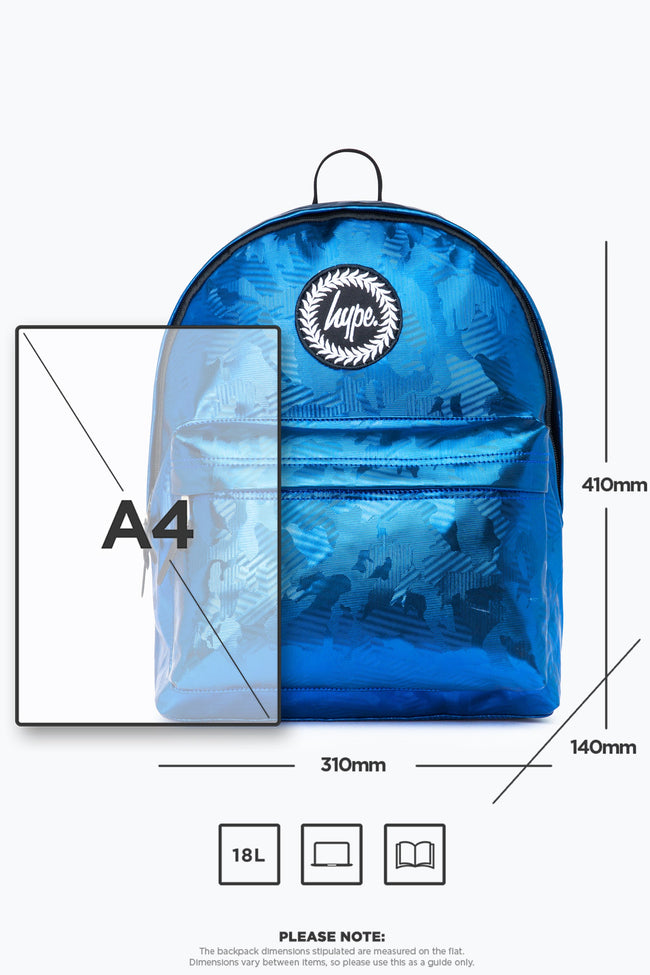 HYPE BLUE CAMO HOLO BACKPACK