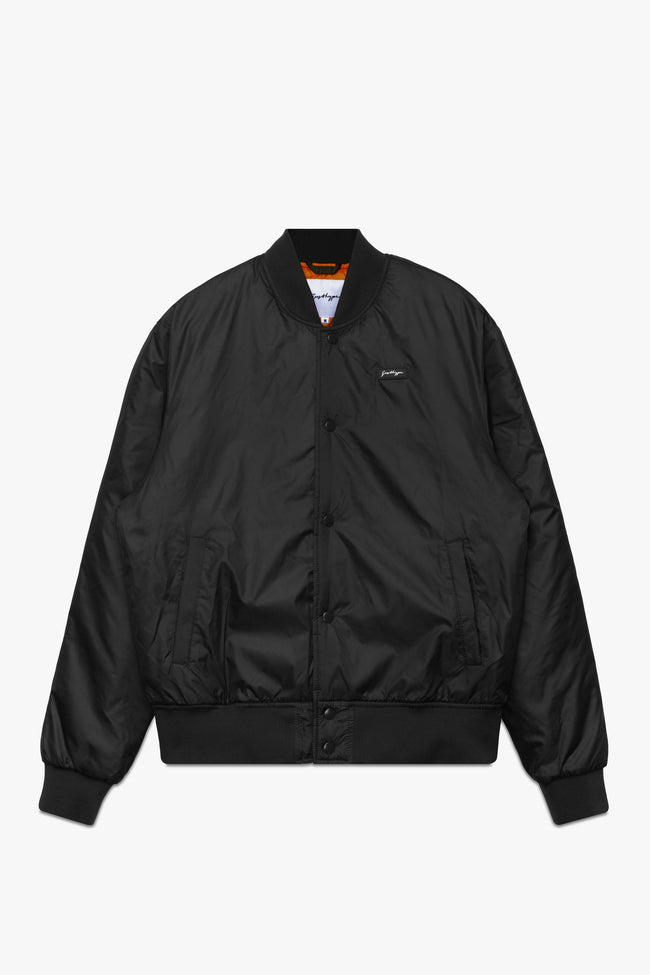 HYPE MENS BLACK SCRIBBLE BOMBER JACKET