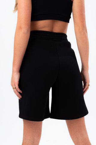 HYPE WOMENS BLACK BOXER SCRIBBLE SHORTS