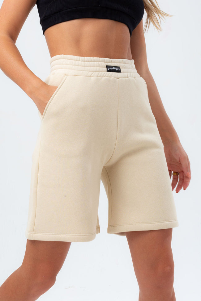 HYPE WOMENS CREAM BOXER SCRIBBLE SHORTS