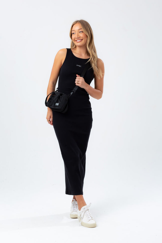 HYPE WOMENS BLACK JUSTHYPE BODYCON DRESS