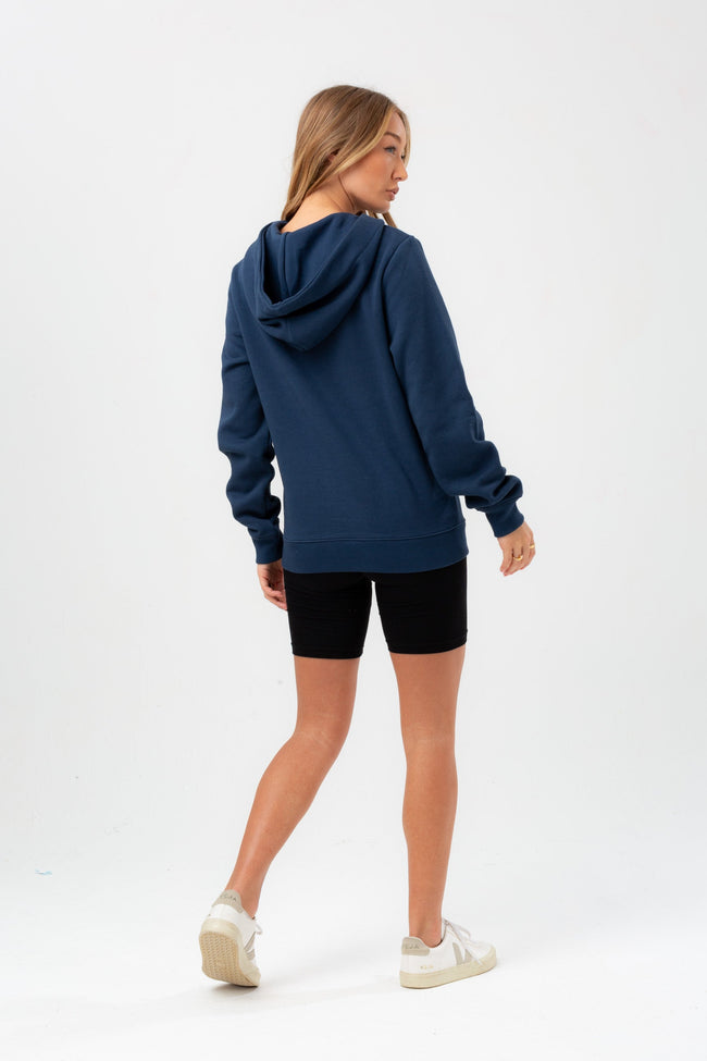 HYPE WOMENS PETROL JUSTHYPE DRAWCORD HOODIE