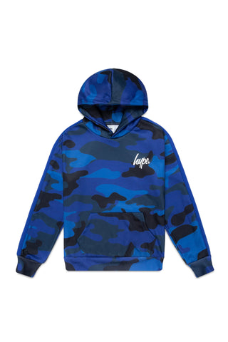 HYPE BOYS NAVY BLUE CAMO CONTRAST PANEL SCRIPT TRACKSUIT