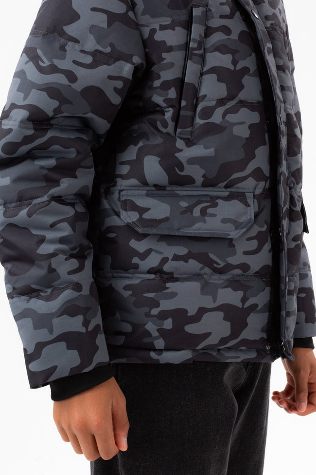 HYPE BOYS MONO CAMO SHORTS PADDED ARM CREST JACKET