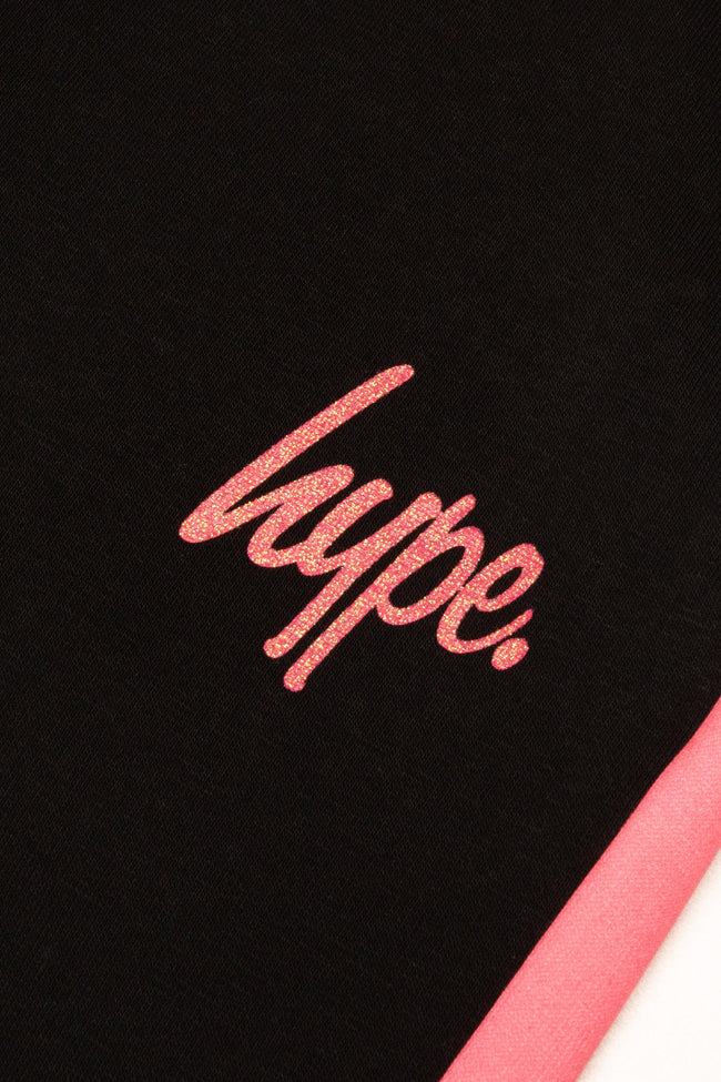 HYPE GIRLS BLACK PINK PANEL SCRIPT TRACKSUIT