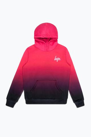 HYPE GIRLS PINK BLACK FADE PANEL SCRIPT TRACKSUIT