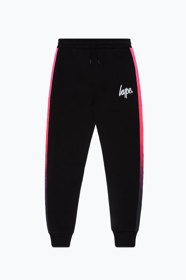 HYPE GIRLS PINK BLACK FADE PANEL SCRIPT TRACKSUIT