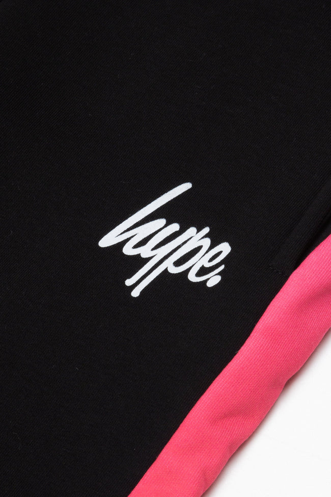 HYPE GIRLS PINK BLACK FADE PANEL SCRIPT TRACKSUIT