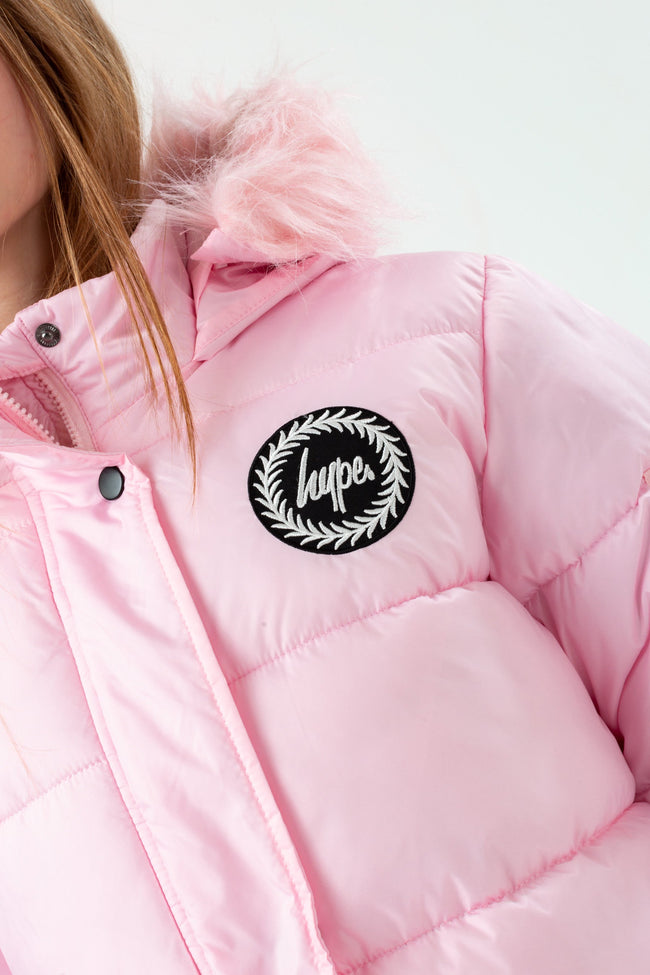 HYPE GIRLS TICKLED PINK PADDED EXPLORER CREST JACKET