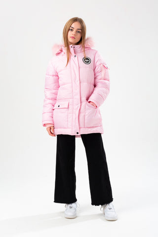 HYPE GIRLS TICKLED PINK PADDED EXPLORER CREST JACKET