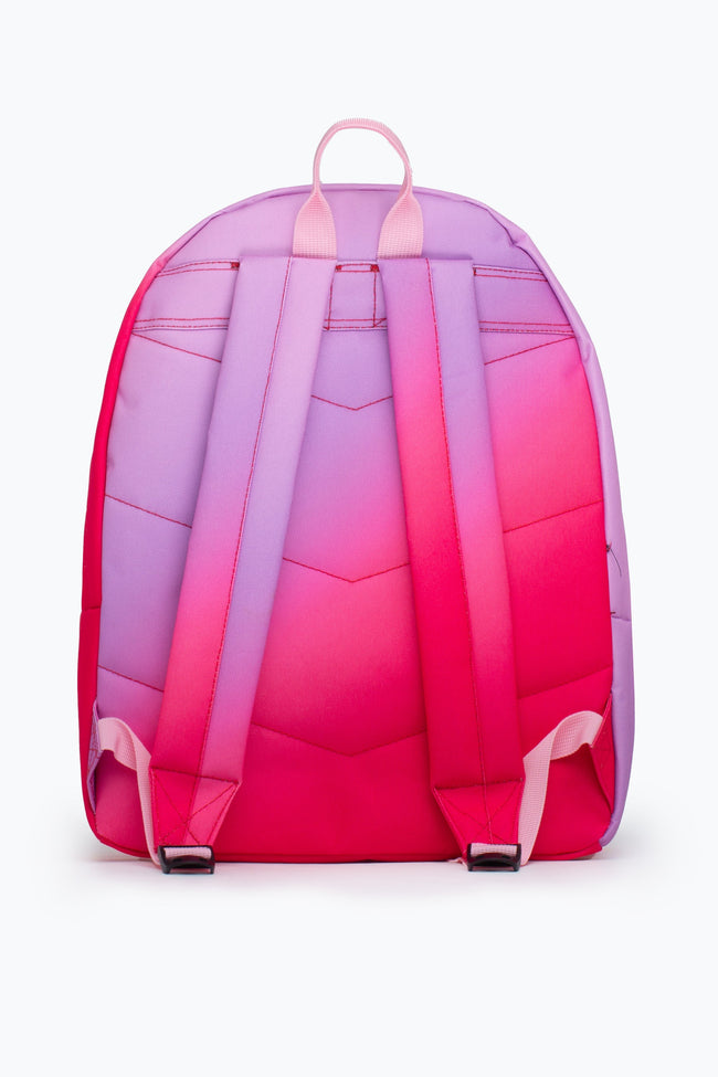 HYPE UNISEX PINK FADE HOLOGRAPHIC POCKET CREST BACKPACK