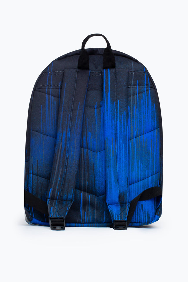 HYPE UNISEX BLACK BLUE DRIPS CREST BACKPACK