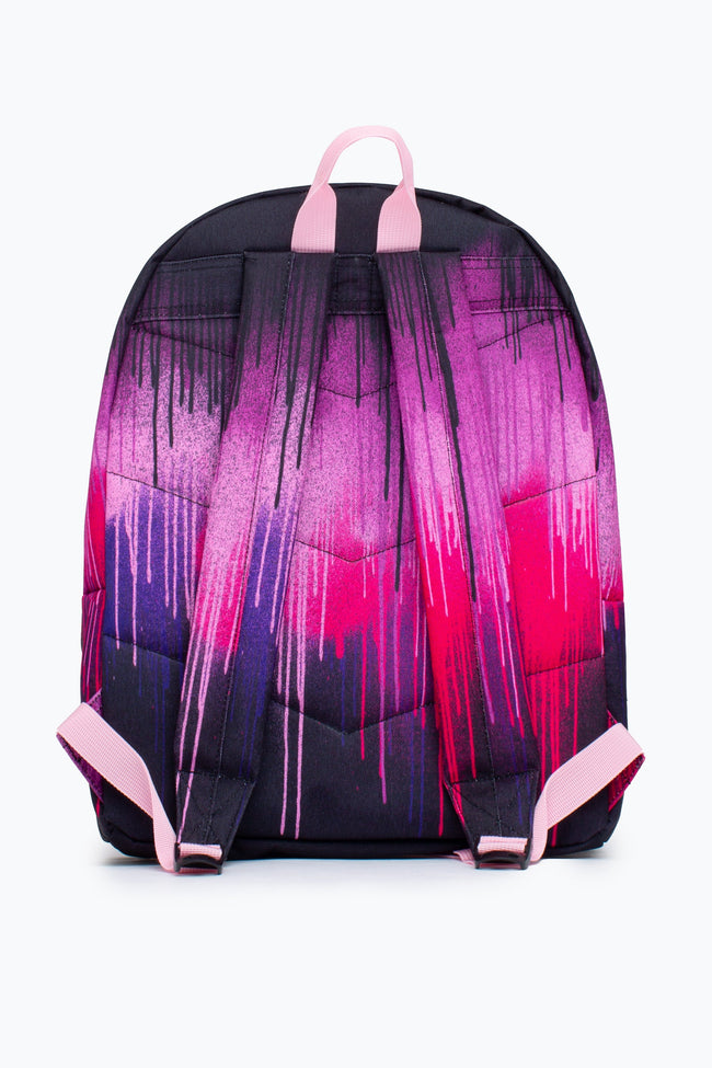 HYPE UNISEX DARK PINK DRIPS CREST BACKPACK