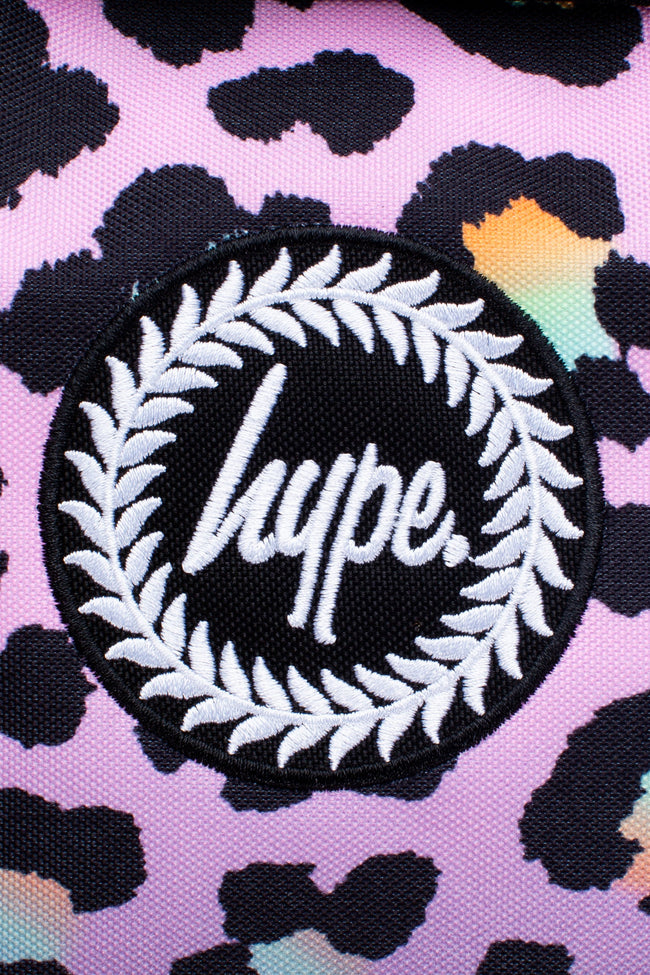 HYPE UNISEX DISCO LEOPARD FADE CREST BACKPACK