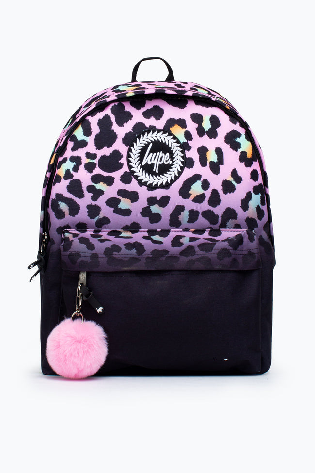 HYPE UNISEX DISCO LEOPARD FADE CREST BACKPACK