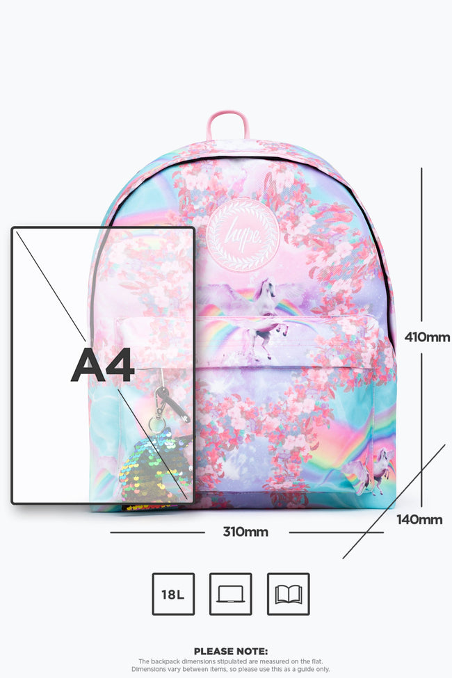 HYPE UNISEX HOLOGRAPHIC RAINBOW CREST BACKPACK