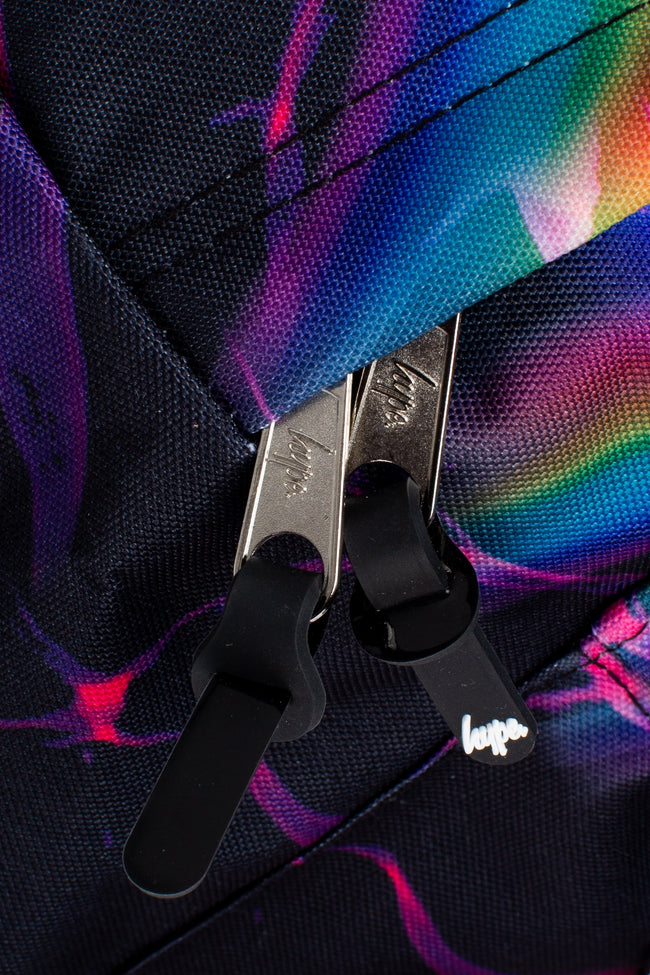 HYPE UNISEX MIDNIGHT RAINBOW CREST BACKPACK