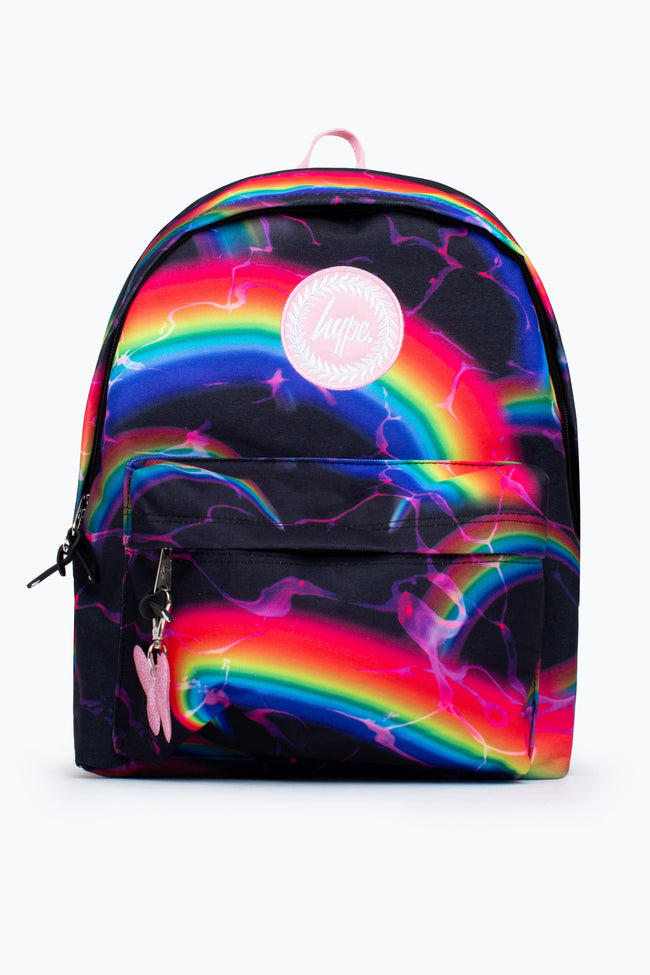 HYPE UNISEX MIDNIGHT RAINBOW CREST BACKPACK