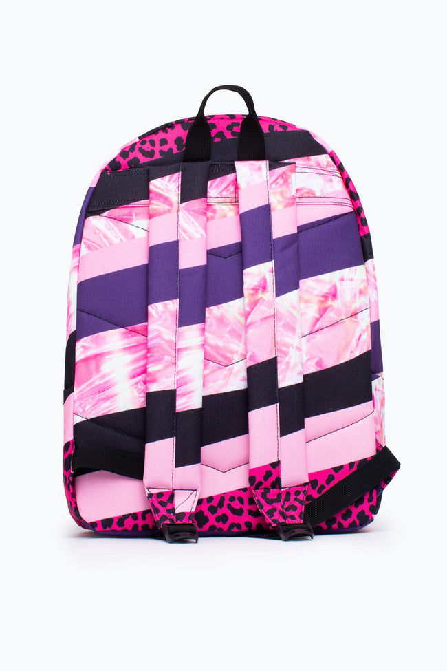 HYPE UNISEX DARK PINK STRIPE CREST BACKPACK