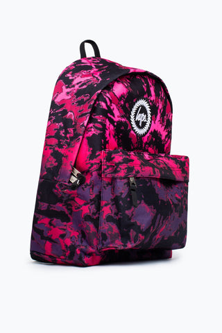 HYPE UNISEX PINK FADE TIE DYE CREST BACKPACK