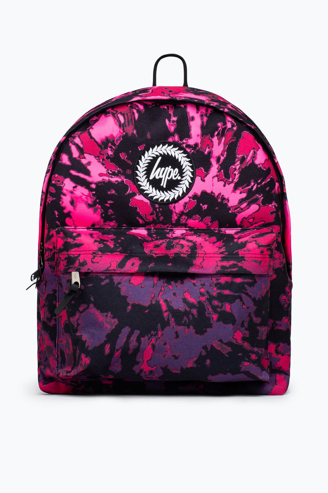 HYPE UNISEX PINK FADE TIE DYE CREST BACKPACK