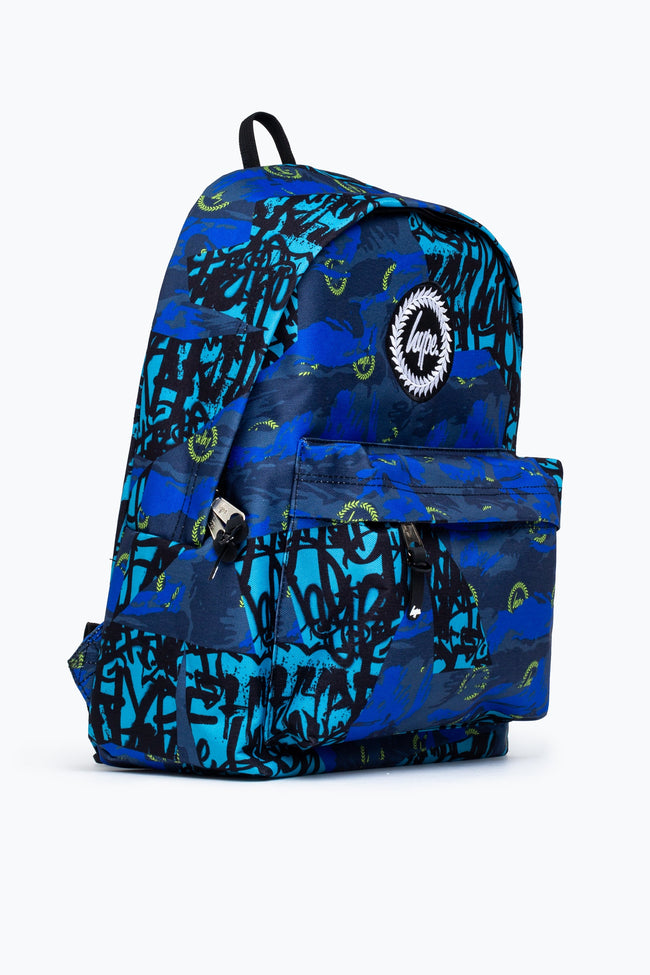 HYPE UNISEX BLUE TYLER CAMO CREST BACKPACK