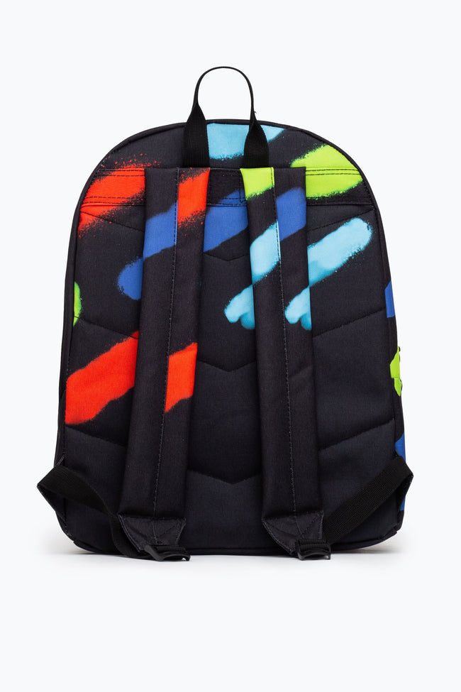 HYPE UNISEX BLACK SPRAY RUN CREST BACKPACK