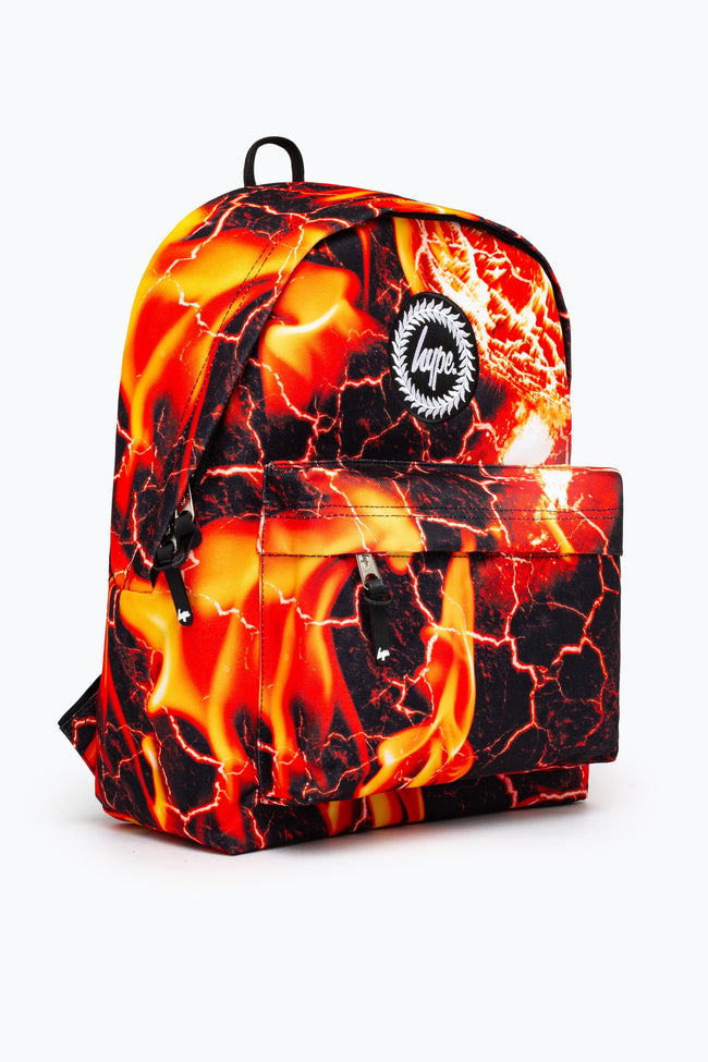 HYPE UNISEX BLACK LAVA FIRE CREST BACKPACK