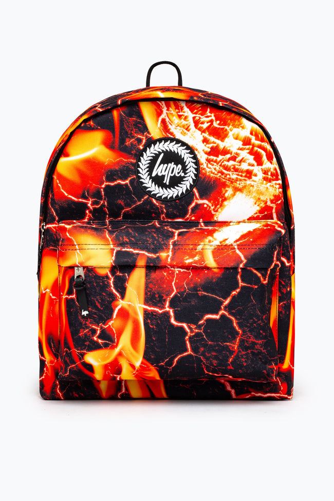 HYPE UNISEX BLACK LAVA FIRE CREST BACKPACK