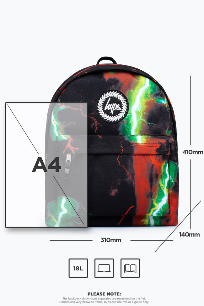 HYPE UNISEX BLACK ANGER SKIES CREST BACKPACK