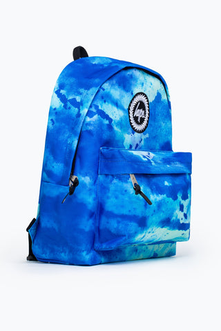 HYPE UNISEX BLUE WATERCOLOUR CREST BACKPACK