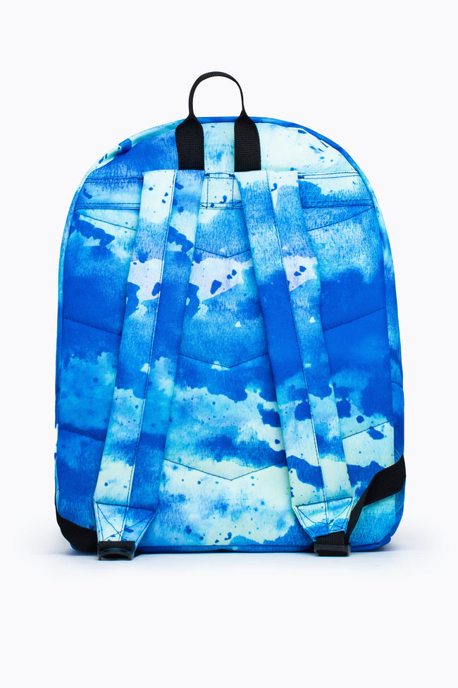 HYPE UNISEX BLUE WATERCOLOUR CREST BACKPACK