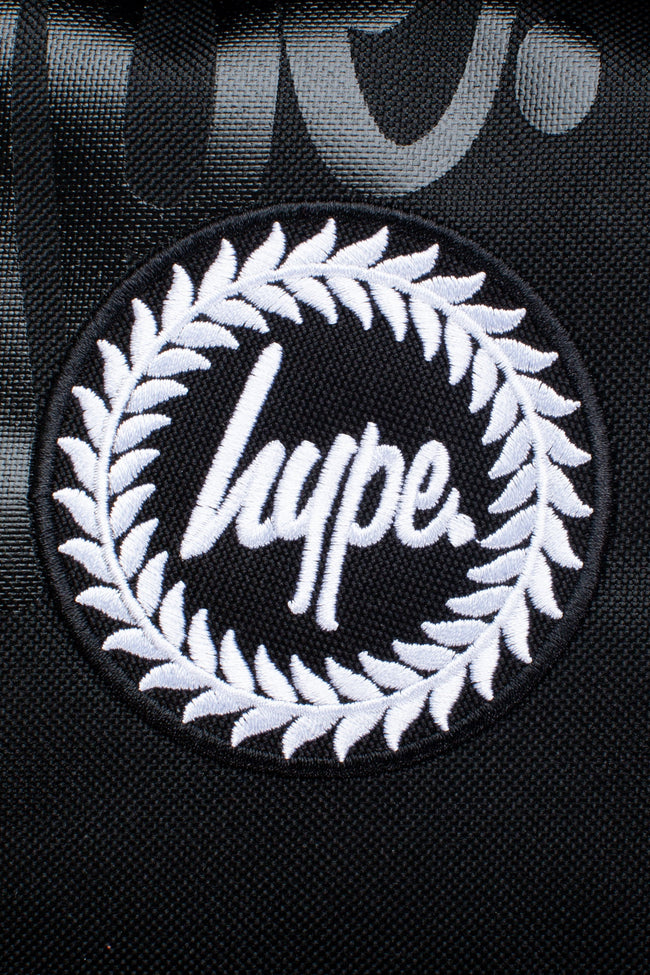 HYPE UNISEX BLACK HYPE AOP CREST BACKPACK