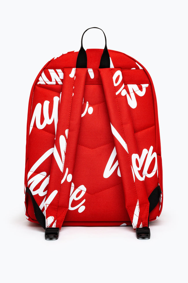 HYPE UNISEX RED HYPE AOP CREST BACKPACK