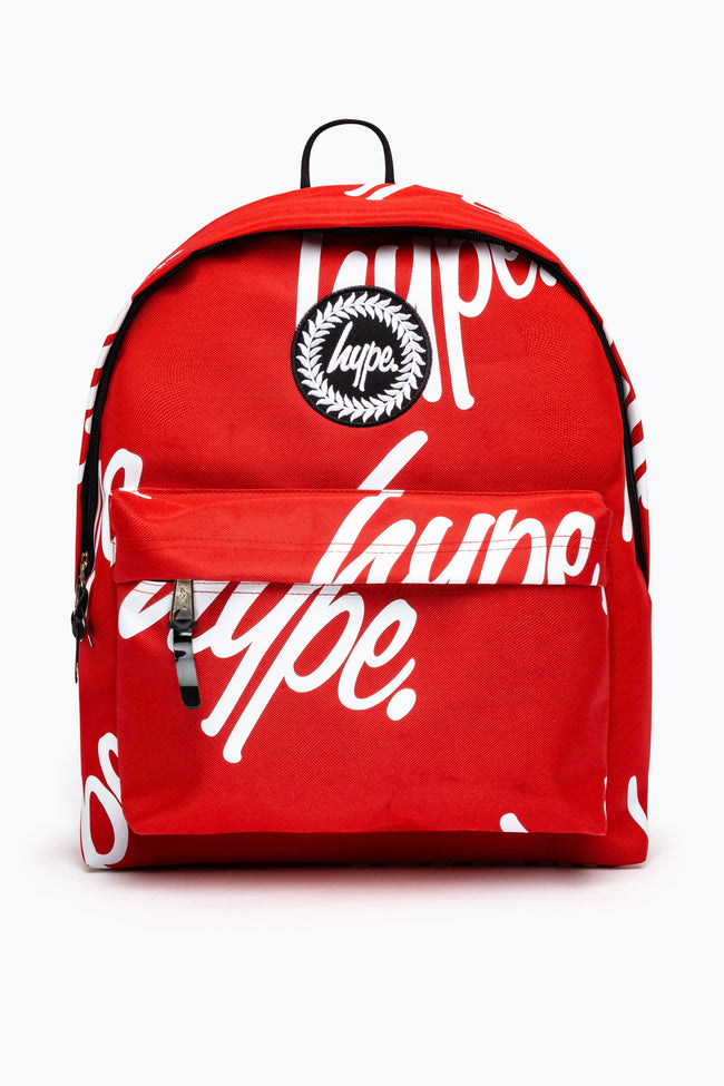 HYPE UNISEX RED HYPE AOP CREST BACKPACK